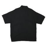 CAMPIA MODA Mens Black & Cream Palm Tree Print Cotton Blend Shirt XL Relaxed Fit