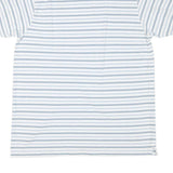 CHAPS RALPH LAUREN Mens White & Blue Striped Classic T-Shirt XL Short Sleeve