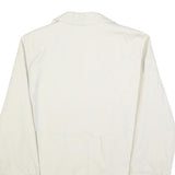 Womens Cream Button Jacket UK 14 Polyester Blend Plain Classic Long Sleeve