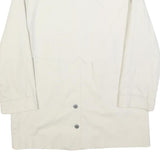 Womens Cream Button Jacket UK 14 Polyester Blend Plain Classic Long Sleeve