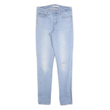 LEVI'S 311 Womens Jeans Light Blue Slim Skinny Denim W29 L32 Distressed Zip