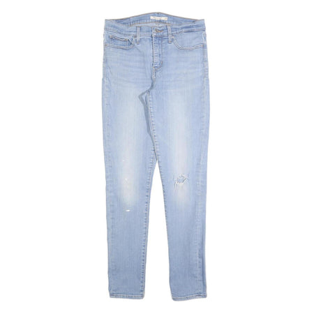 LEVI'S 311 Womens Jeans Light Blue Slim Skinny Denim W29 L32 Distressed Zip