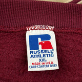 Made In USA Russell Athletic Sms Football Sweatshirt - 2XL Burgundy Cotton
