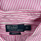 Polo By Ralph Lauren Striped Shirt - XL Red Cotton