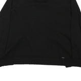 DKNY Womens Black Plain Jumper Crew Neck Basic Knit L Cotton Blend