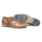 BUGATTI Mens Lace-Up Leather Brown Ankle Boots UK 6.5 Classic Stylish