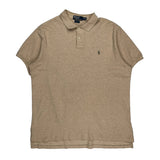 Polo By Ralph Lauren Polo Shirt - XL Beige Cotton