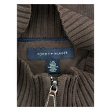 Tommy Hilfiger Zip Up - Large Brown Cotton