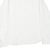 TOMMY HILFIGER Womens White Cotton Blend Shirt M Classic Button-Down Long Sleeve