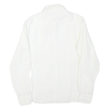 TOMMY HILFIGER Womens White Cotton Blend Shirt M Classic Button-Down Long Sleeve