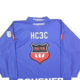 OCHSNER HOCKEY Mens Blue Troischene Hockey Club XS Long Sleeve V-Neck Graphic