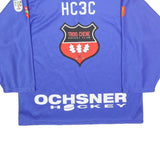 OCHSNER HOCKEY Mens Blue Troischene Hockey Club XS Long Sleeve V-Neck Graphic