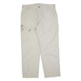 CARHARTT Mens Cotton Beige Relaxed Straight Trousers W40 L34 Workwear Casual Zip