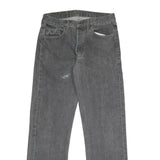 LEVI'S 501 Mens Jeans Black Classic Straight Denim Medium W30 L32 Button Closure