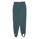 POST CARD Womens Wool Blend Blue Slim Stirrup Trousers W26 L28 Stylish Fit