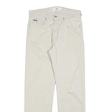 LEE COOPER Mens Cotton Blend White Regular Straight Trousers W33 L34 Classic Zip