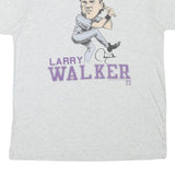 HOMAGE Mens White Larry Walker Graphic T-Shirt L Short Sleeve Crew Neck Baseball
