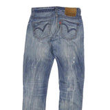 LEVI'S Mens Slim Blue Denim Stone Wash Jeans W28 L33 Stylish Casual