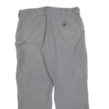 CARHARTT Mens Cotton Blend Grey Regular Fit Straight Leg Trousers W36 L32