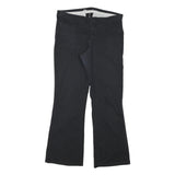 DICKIES Womens Cotton Blend Black Regular Bootcut Trousers W34 L30 Casual