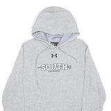 UNDER ARMOUR Mens Grey South Lacrosse Pullover Hoodie S Cotton Blend Casual