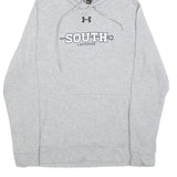 UNDER ARMOUR Mens Grey South Lacrosse Pullover Hoodie S Cotton Blend Casual