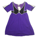 TEMPERLEY LONDON Womens Purple & Black Cotton Blend Day Dress Sleeved M Stylish