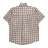 Wrangler Checked Short Sleeve Shirt - Medium Red Cotton