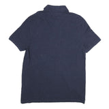 TOMMY HILFIGER Mens Blue Short Sleeve Plain Polo Shirt XL Casual Cotton