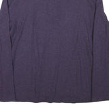 CALVIN KLEIN Mens Purple Jumper Pullover Plain Crew Neck Basic Knit L Cotton
