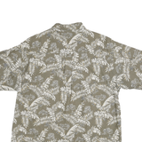 WOOLRICH Mens Green & Cream Tropical Print Shirt L Cotton Blend Summer Casual