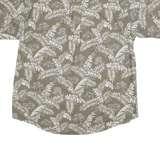 WOOLRICH Mens Green & Cream Tropical Print Shirt L Cotton Blend Summer Casual