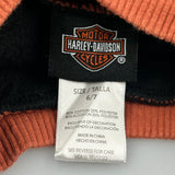 Age 6-7 Harley Davidson Long Sleeve T-Shirt - XS Brown Cotton