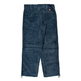 Dickies Double Knee Cord Pants - 30″ Waist Blue Corduroy