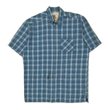 Levis Checked Short Sleeve Shirt - Small Blue Cotton