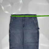 Carhartt Double Knee Carpenter Pants - 36W 31L Gray Cotton