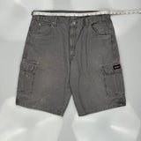 Dickies Cargo Shorts - 36W 10L Grey Cotton