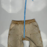 Carhartt Double Knee Carpenter Pants - 36W 29L Beige Cotton