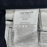 Carhartt Trousers - 36W 30L Navy Cotton