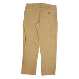 DICKIES Mens Regular Fit Jeans Beige Denim W38 L32 Workwear Utility Classic Zip