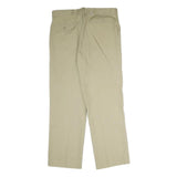 DICKIES Mens Cotton Beige Regular Straight Trousers W34 L29 Zip Closure Classic
