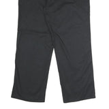 DICKIES Mens Black Regular Fit Straight Leg Trousers W40 L30 Workwear Zip