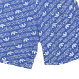 ADIDAS Mens Shorts Blue Cotton Blend All Over Logo M W32 Casual Summer