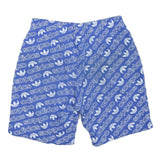 ADIDAS Mens Shorts Blue Cotton Blend All Over Logo M W32 Casual Summer