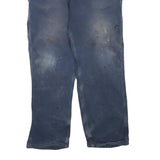CARHARTT Mens Cotton Blend Blue Regular Fit Straight Leg Trousers W36 L32