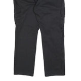 DICKIES Mens Black Slim Cargo Trousers W36 L31 Cotton Blend Zip Closure Workwear