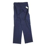OLAF'S Mens Regular Navy Blue Trousers W28 L32 Zip Closure Side Pocket Workwear