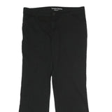 DICKIES Womens Black Relaxed Straight Trousers W32 L28 Cotton Blend Zip