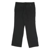 DICKIES Womens Black Relaxed Straight Trousers W32 L28 Cotton Blend Zip