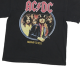 AC DC Mens Black Highway To Hell Graphic T-Shirt L Short Sleeve Crew Neck Rock